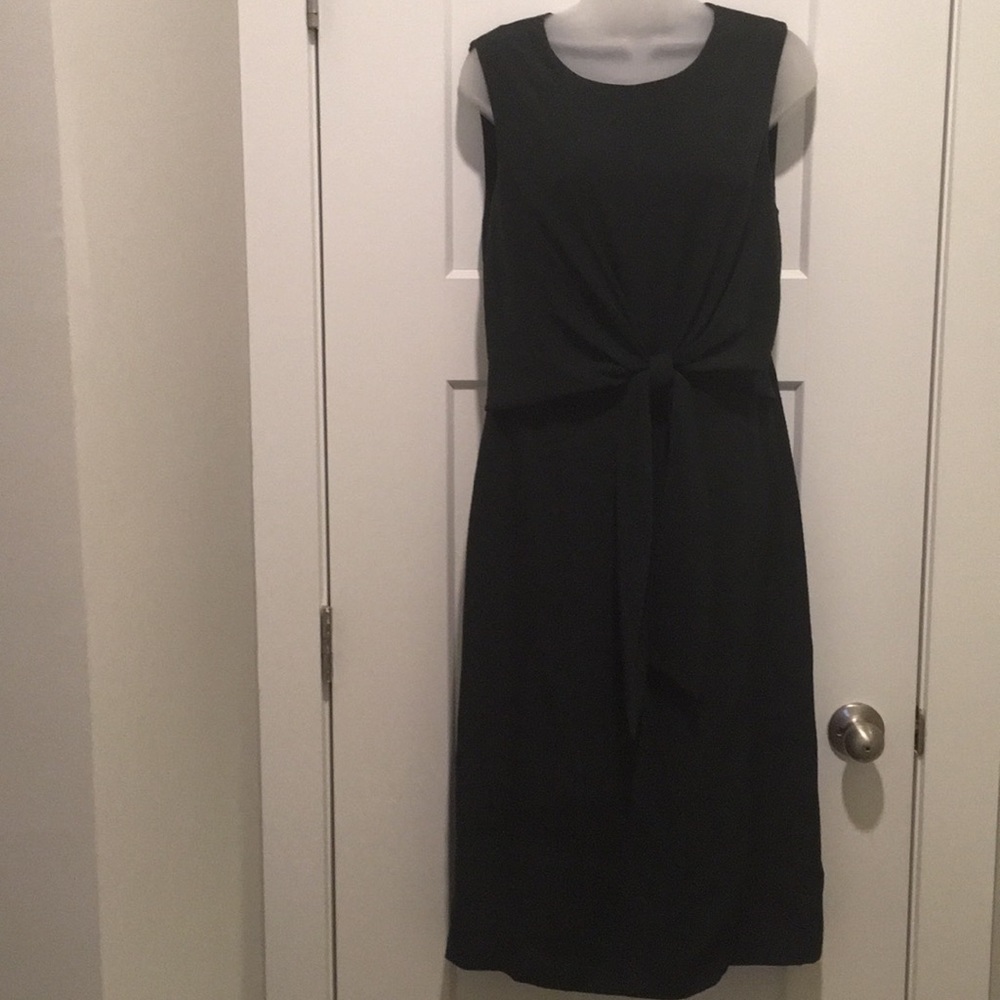 Tie Front  Midi Dress 👗,size-6,Forest/dark Green